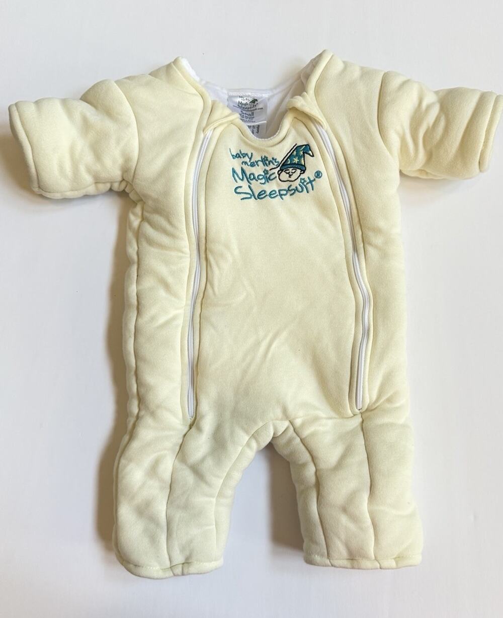 Baby Merlin's Magic Sleepsuit Wizard Unisex Suit 3-6 Months Pale Yellow